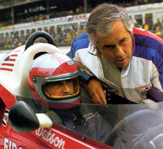 John Watson provides some feedback to Roger Penske during the 1976 Austrian Grand Prix.